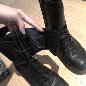 Vince Camuto-Combat boots genuine leather
